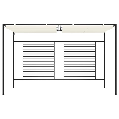 Altana ogrodowa ze zwijanym dachem, 3x4x2,3m, kremowa, 180 g/m² Altana ogrodowa ze zwijanym dachem, 3x4x2,3m, kremowa, 180 g/m²