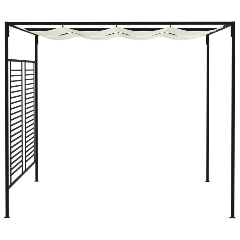 Altana ogrodowa ze zwijanym dachem, 3x4x2,3m, kremowa, 180 g/m² Altana ogrodowa ze zwijanym dachem, 3x4x2,3m, kremowa, 180 g/m²