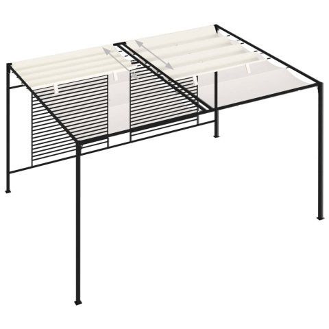 Altana ogrodowa ze zwijanym dachem, 3x4x2,3m, kremowa, 180 g/m² Altana ogrodowa ze zwijanym dachem, 3x4x2,3m, kremowa, 180 g/m²