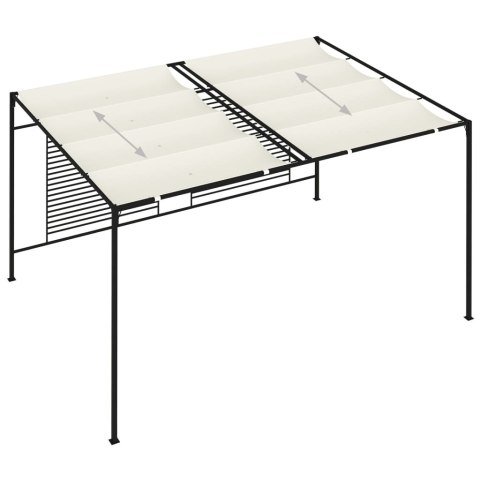 Altana ogrodowa ze zwijanym dachem, 3x4x2,3m, kremowa, 180 g/m² Altana ogrodowa ze zwijanym dachem, 3x4x2,3m, kremowa, 180 g/m²