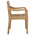  Krzesła Batavia, 6 szt., lite drewno tekowe