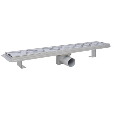 Kratka odpływowa, liniowa, 630x140 mm, wzór fali, stal nierdzewna Kratka odpływowa, liniowa, 630x140 mm, wzór fali, stal nierdzewna