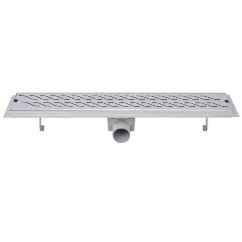 Kratka odpływowa, liniowa, 630x140 mm, wzór fali, stal nierdzewna Kratka odpływowa, liniowa, 630x140 mm, wzór fali, stal nierdzewna