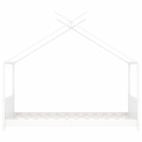 Rama łóżka dziecięcego, biała, lite drewno sosnowe, 70 x 140 cm Rama łóżka dziecięcego, biała, lite drewno sosnowe, 70 x 140 cm
