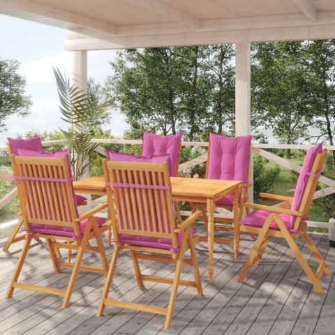  Poduszki na krzesło, 6 szt., różowe, 120x50x7 cm