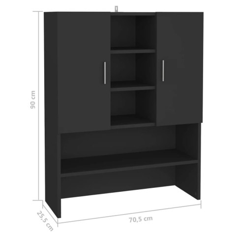 Szafka na pralkę, czarna, 70,5x25,5x90 cm Szafka na pralkę, czarna, 70,5x25,5x90 cm