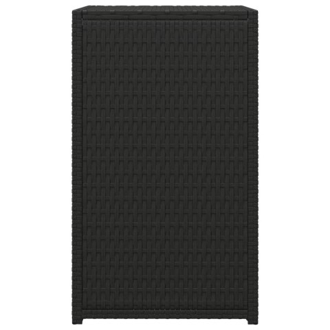 Stolik w kształcie litery C, czarny, 40x35x60 cm, polirattan Stolik w kształcie litery C, czarny, 40x35x60 cm, polirattan