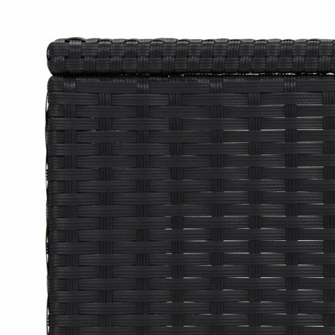 Stolik w kształcie litery C, czarny, 40x35x60 cm, polirattan Stolik w kształcie litery C, czarny, 40x35x60 cm, polirattan