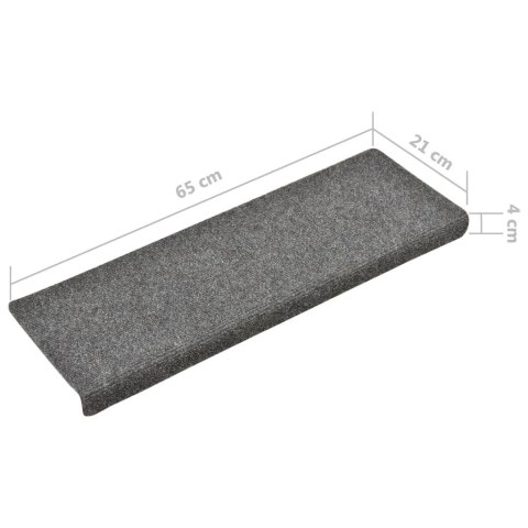 Nakładki na schody, 5 szt., jasnoszare, 65x25 cm Nakładki na schody, 5 szt., jasnoszare, 65x25 cm