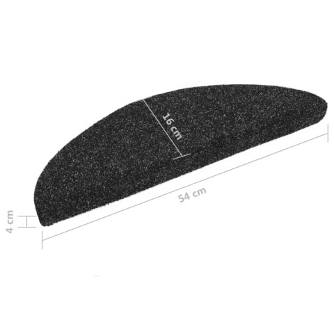 Samoprzylepne nakładki na schody, 10 szt., czarne, 56x17x3 cm Samoprzylepne nakładki na schody, 10 szt., czarne, 56x17x3 cm