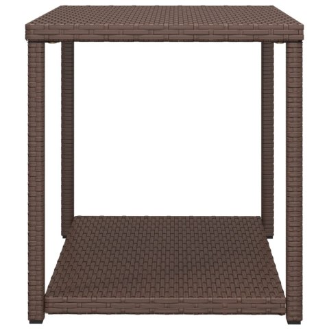 Stolik boczny, brązowy, 55x45x49 cm, polirattan Stolik boczny, brązowy, 55x45x49 cm, polirattan