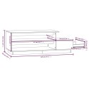  Stolik kawowy, szary, 120x50x40,5 cm, lite drewno sosnowe