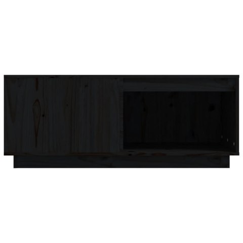 Stolik kawowy, czarny, 100x101x40,5 cm, lite drewno sosnowe Stolik kawowy, czarny, 100x101x40,5 cm, lite drewno sosnowe