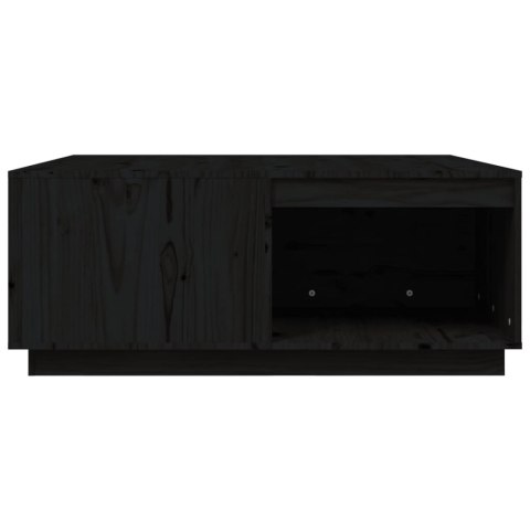 Stolik kawowy, czarny, 100x101x40,5 cm, lite drewno sosnowe Stolik kawowy, czarny, 100x101x40,5 cm, lite drewno sosnowe