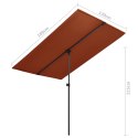  Parasol ogrodowy na słupku aluminiowym, 180x130 cm, terakota