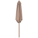  Parasol ogrodowy na drewnianym słupku, 270 cm, taupe