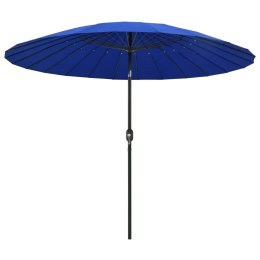  Parasol ogrodowy na słupku aluminiowym, 270 cm, lazurowy