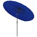  Parasol ogrodowy na słupku aluminiowym, 270 cm, lazurowy