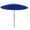  Parasol ogrodowy na słupku aluminiowym, 270 cm, lazurowy