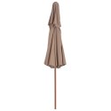  Parasol ogrodowy z podwójnym daszkiem, 270 cm, taupe