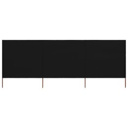  Parawan 3-skrzydłowy z tkaniny, 400x160 cm, czarny