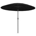  Parasol ogrodowy na słupku aluminiowym, 270 cm, czarny