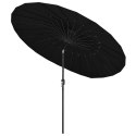  Parasol ogrodowy na słupku aluminiowym, 270 cm, czarny