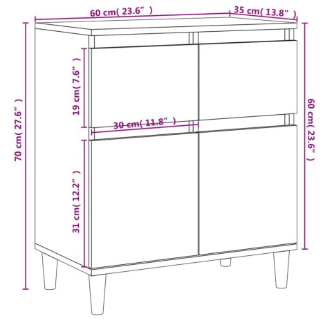 Komoda, czarna, 60x35x70 cm, materiał drewnopochodny Komoda, czarna, 60x35x70 cm, materiał drewnopochodny