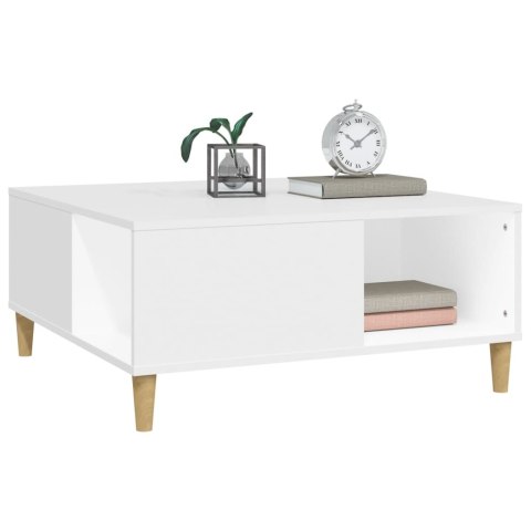 Stolik kawowy, biały 80x80x36,5 cm, materiał drewnopochodny Stolik kawowy, biały 80x80x36,5 cm, materiał drewnopochodny