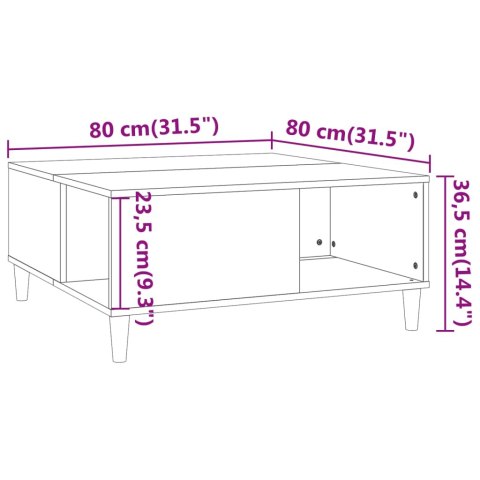 Stolik kawowy, biały 80x80x36,5 cm, materiał drewnopochodny Stolik kawowy, biały 80x80x36,5 cm, materiał drewnopochodny