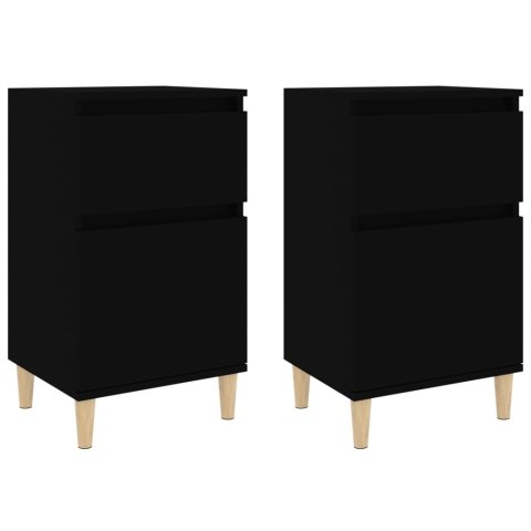 Szafki nocne, 2 szt., czarne, 40x35x70 cm Szafki nocne, 2 szt., czarne, 40x35x70 cm
