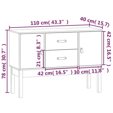 Szafka, 110x40x78 cm, lite drewno sosnowe Szafka, 110x40x78 cm, lite drewno sosnowe