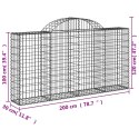  Kosze gabionowe, 2 szt, 200x30x100/120 cm, galwanizowane żelazo