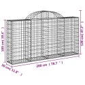  Kosze gabionowe, 3 szt, 200x30x100/120 cm, galwanizowane żelazo