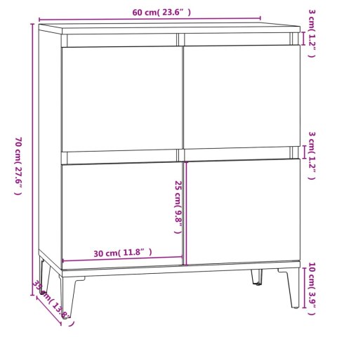 Komoda, biała, 60x35x70 cm, materiał drewnopochodny Komoda, biała, 60x35x70 cm, materiał drewnopochodny