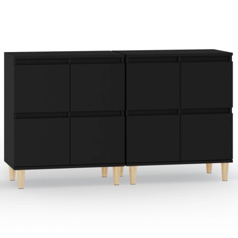 Komody, 2 szt., czarne, 60x35x70 cm, materiał drewnopochodny Komody, 2 szt., czarne, 60x35x70 cm, materiał drewnopochodny