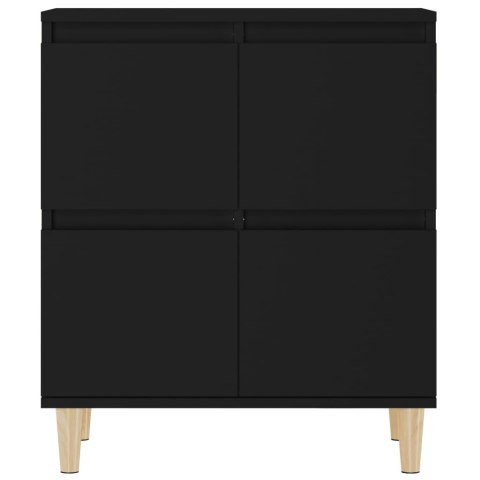 Komody, 3 szt., czarne, 60x35x70 cm, materiał drewnopochodny Komody, 3 szt., czarne, 60x35x70 cm, materiał drewnopochodny