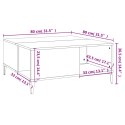  Stolik kawowy, dąb sonoma 80x80x36,5 cm materiał drewnopochodny