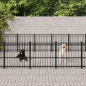  Kojec zewnętrzny dla psa, stalowy, 26,35 m²