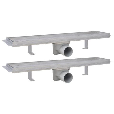 Odpływ prysznicowy liniowy, 2 szt., 530x140 mm, stal nierdzewna Odpływ prysznicowy liniowy, 2 szt., 530x140 mm, stal nierdzewna