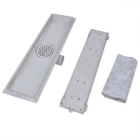 Odpływ prysznicowy liniowy, 2 szt., 530x140 mm, stal nierdzewna Odpływ prysznicowy liniowy, 2 szt., 530x140 mm, stal nierdzewna
