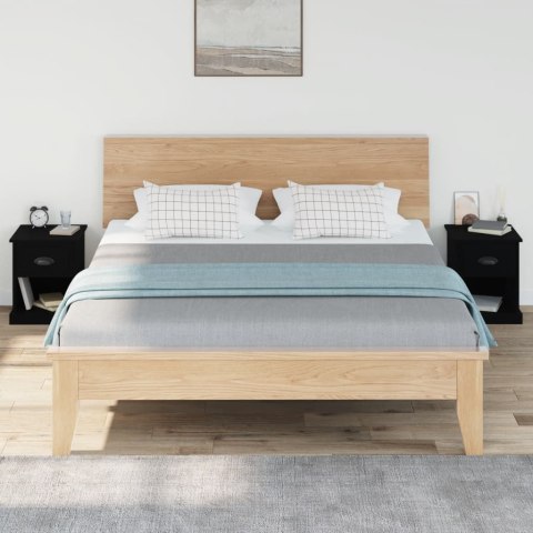 Szafki nocne, 2 szt., czarne, 39x39x47,5 cm Szafki nocne, 2 szt., czarne, 39x39x47,5 cm
