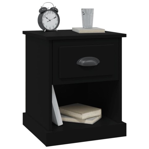 Szafki nocne, 2 szt., czarne, 39x39x47,5 cm Szafki nocne, 2 szt., czarne, 39x39x47,5 cm