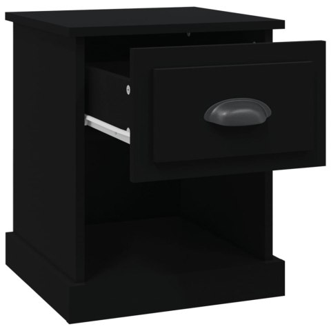 Szafki nocne, 2 szt., czarne, 39x39x47,5 cm Szafki nocne, 2 szt., czarne, 39x39x47,5 cm