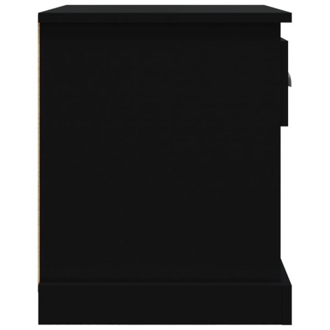 Szafki nocne, 2 szt., czarne, 39x39x47,5 cm Szafki nocne, 2 szt., czarne, 39x39x47,5 cm