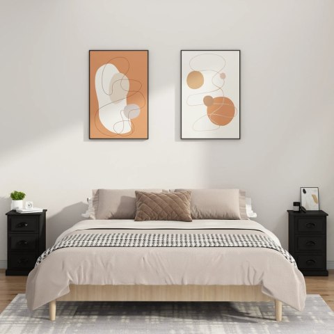 Szafka nocna, czarna, 39x39x67 cm, materiał drewnopochodny Szafka nocna, czarna, 39x39x67 cm, materiał drewnopochodny
