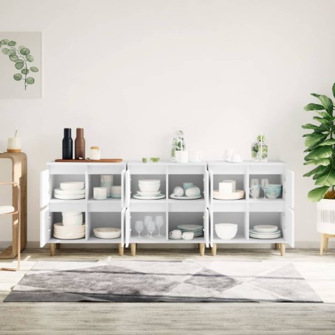 Komody, 3 szt., białe, 60x35x70 cm, materiał drewnopochodny Komody, 3 szt., białe, 60x35x70 cm, materiał drewnopochodny