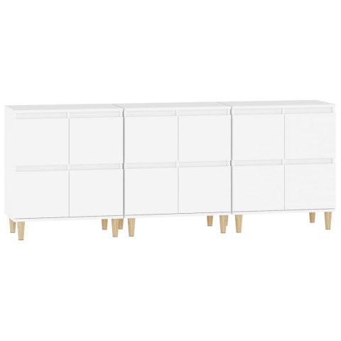 Komody, 3 szt., białe, 60x35x70 cm, materiał drewnopochodny Komody, 3 szt., białe, 60x35x70 cm, materiał drewnopochodny