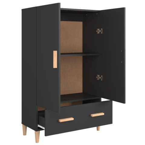 Szafka, czarna, 70x31x115 cm, materiał drewnopochodny Szafka, czarna, 70x31x115 cm, materiał drewnopochodny