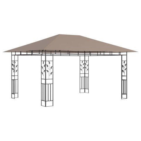 Altana ogrodowa z moskitierą, 4x3x2,73 m, kolor taupe, 180 g/m² Altana ogrodowa z moskitierą, 4x3x2,73 m, kolor taupe, 180 g/m²